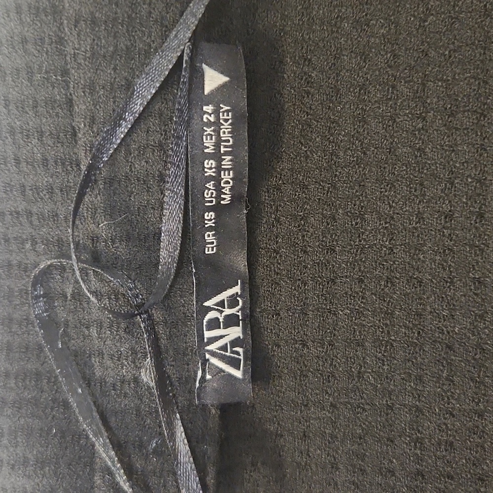 Zara Black Long Sleeve Crop Top, XS - Picture 7 of 7